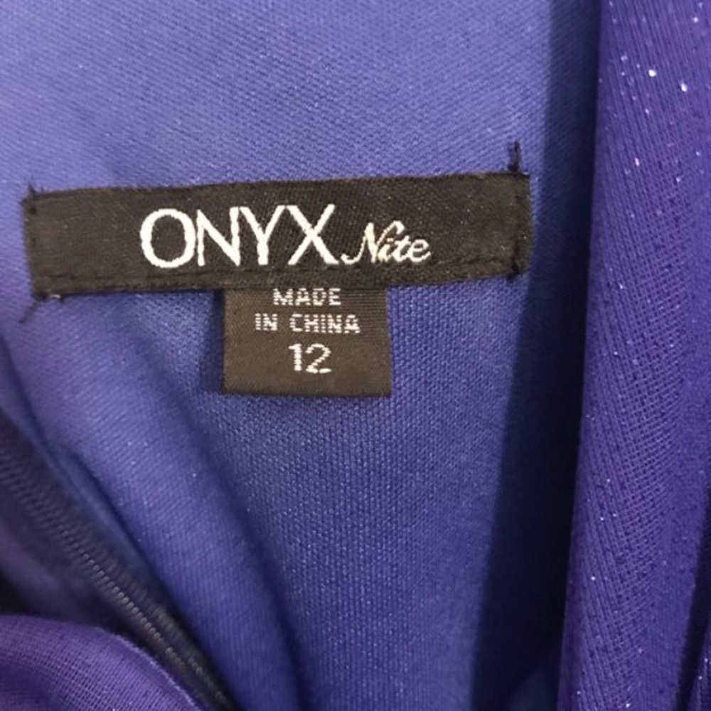 Purple blue long dress